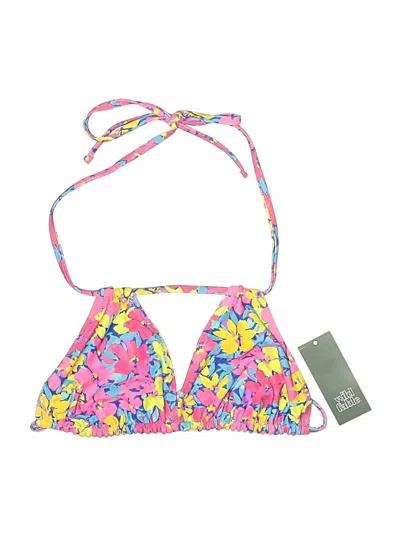 Wild Fable Swimsuit Top Blue Floral Pattern Swimwear
