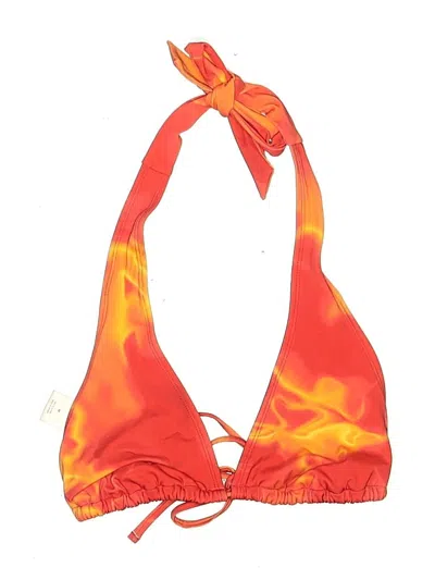 Pre-owned Wild Fable Swimsuit Top Orange Tie-dye Pattern Swimwear
