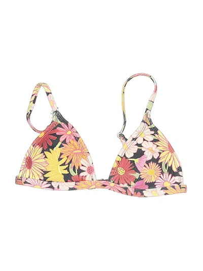 Pre-owned Wild Fable Swimsuit Top Pink Floral Pattern Swimwear