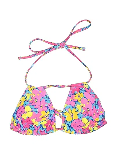 Wild Fable Swimsuit Top Pink Floral Pattern Swimwear