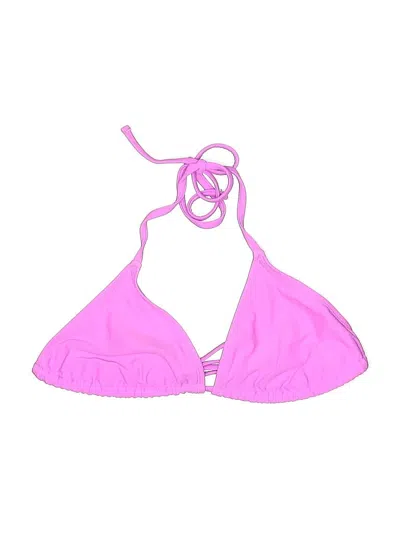 Pre-owned Wild Fable Swimsuit Top Pink Solid Pattern Swimwear