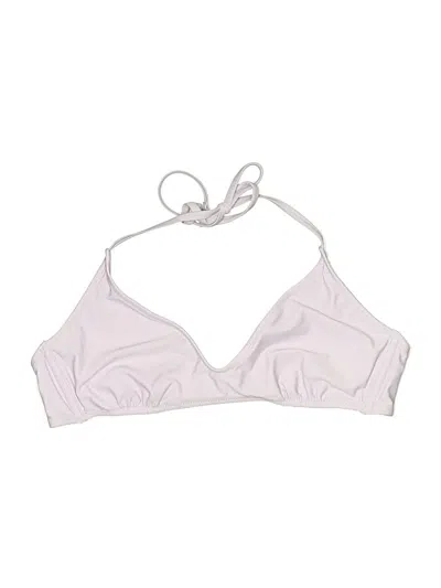 Pre-owned Wild Fable Swimsuit Top Silver Solid Pattern Swimwear