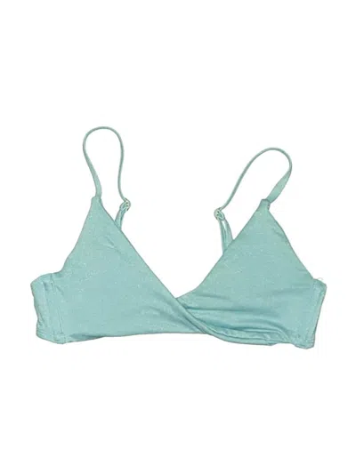 Pre-owned Wild Fable Swimsuit Top Teal Swimwear In Blue