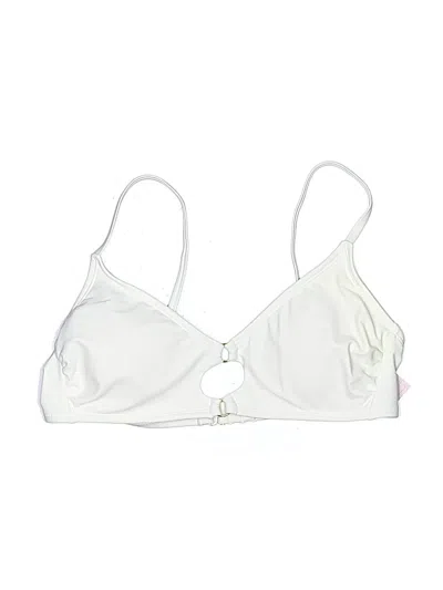 Pre-owned Wild Fable Swimsuit Top White Swimwear