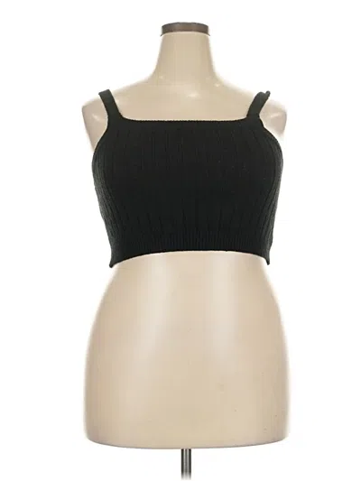Pre-owned Wild Fable Tank Top Black Strapless Neckline Tops