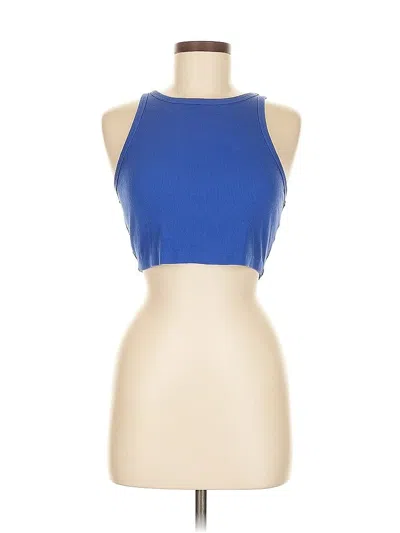 Pre-owned Wild Fable Tank Top Blue Halter Neckline Tops