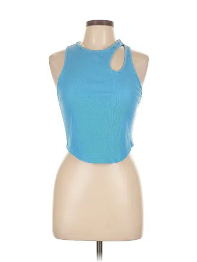Pre-owned Wild Fable Tank Top Blue Halter Neckline Tops