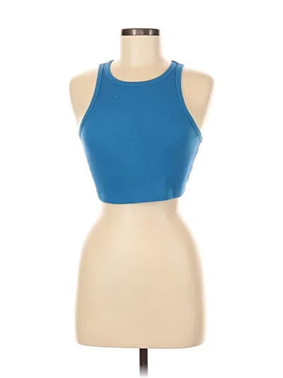 Pre-owned Wild Fable Tank Top Blue Halter Neckline Tops