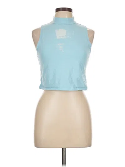 Pre-owned Wild Fable Tank Top Blue Halter Neckline Tops