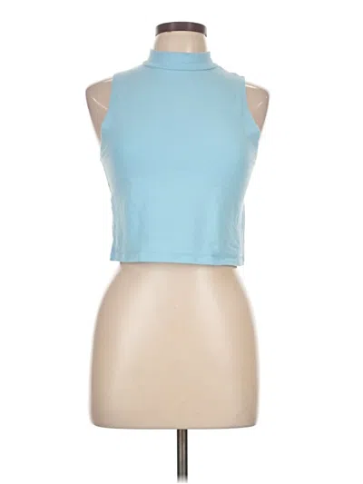 Pre-owned Wild Fable Tank Top Blue Halter Neckline Tops