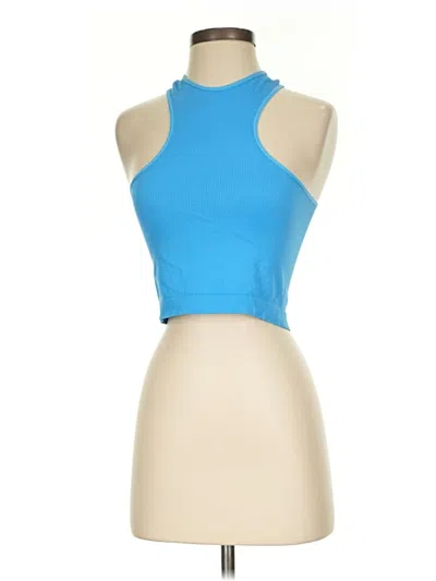 Pre-owned Wild Fable Tank Top Blue Halter Neckline Tops
