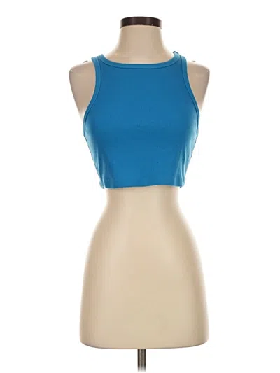 Pre-owned Wild Fable Tank Top Blue Halter Neckline Tops