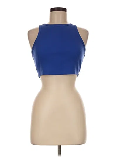 Pre-owned Wild Fable Tank Top Blue Halter Neckline Tops