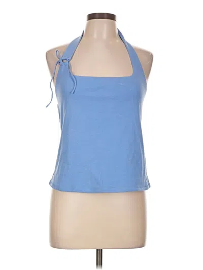 Pre-owned Wild Fable Tank Top Blue Halter Neckline Tops