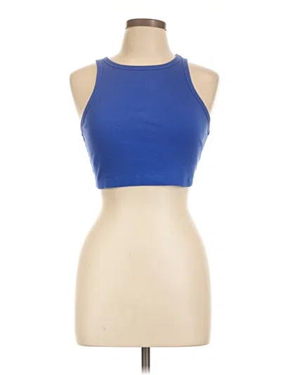 Pre-owned Wild Fable Tank Top Blue Halter Neckline Tops