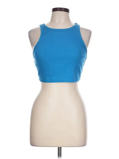 Pre-owned Wild Fable Tank Top Blue Halter Neckline Tops