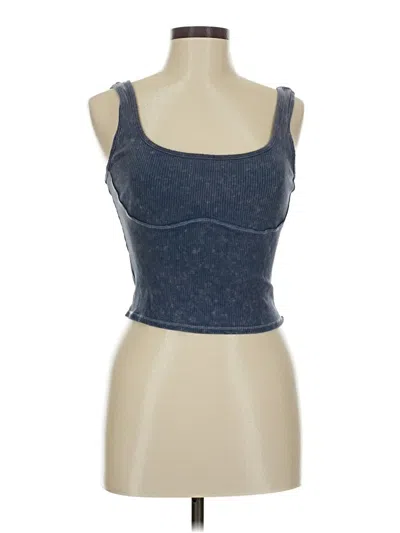 Pre-owned Wild Fable Tank Top Blue Strapless Neckline Tops