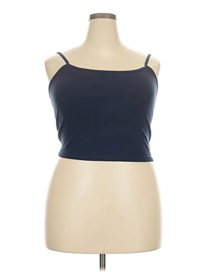 Pre-owned Wild Fable Tank Top Blue Strapless Neckline Tops