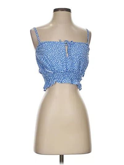 Pre-owned Wild Fable Tank Top Blue Strapless Neckline Tops