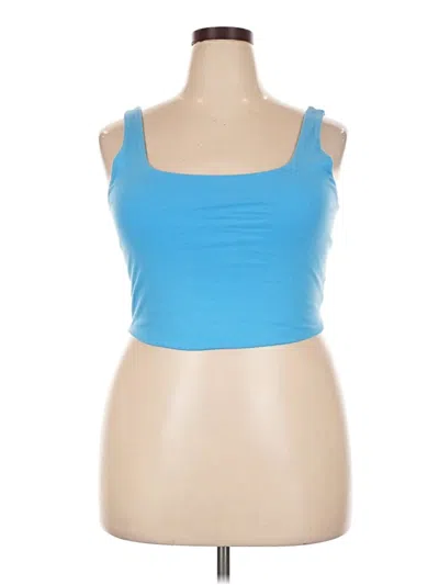 Pre-owned Wild Fable Tank Top Blue Strapless Neckline Tops
