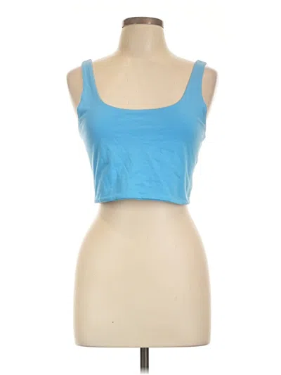Pre-owned Wild Fable Tank Top Blue Strapless Neckline Tops