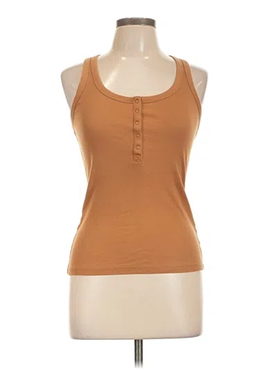 Pre-owned Wild Fable Tank Top Brown Halter Neckline Tops