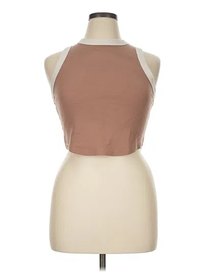 Pre-owned Wild Fable Tank Top Brown Halter Neckline Tops