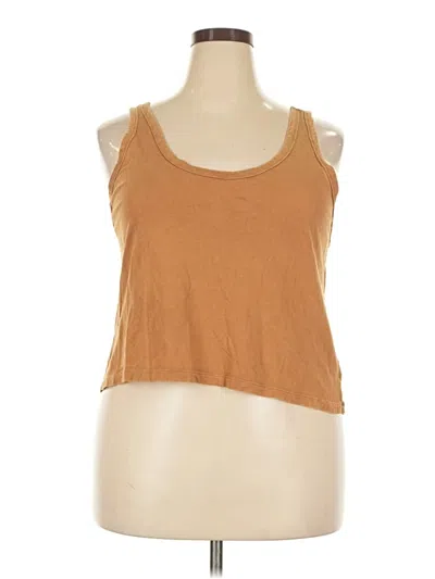 Pre-owned Wild Fable Tank Top Brown Halter Neckline Tops
