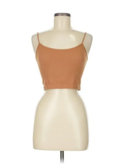 Pre-owned Wild Fable Tank Top Brown Strapless Neckline Tops