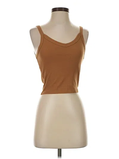 Pre-owned Wild Fable Tank Top Brown Strapless Neckline Tops