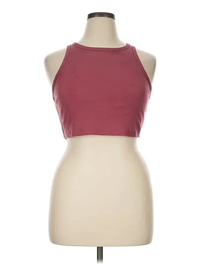 Pre-owned Wild Fable Tank Top Burgundy Halter Neckline Tops
