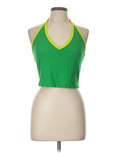 Pre-owned Wild Fable Tank Top Green Halter Neckline Tops