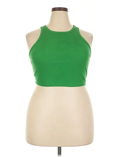Pre-owned Wild Fable Tank Top Green Halter Neckline Tops