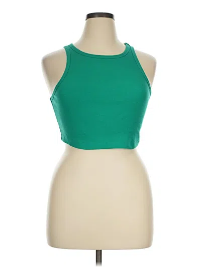 Pre-owned Wild Fable Tank Top Green Halter Neckline Tops