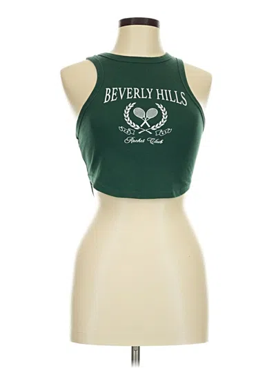 Pre-owned Wild Fable Tank Top Green Halter Neckline Tops