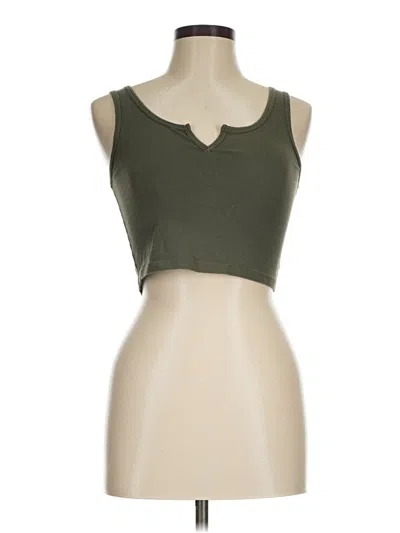 Pre-owned Wild Fable Tank Top Green Strapless Neckline Tops