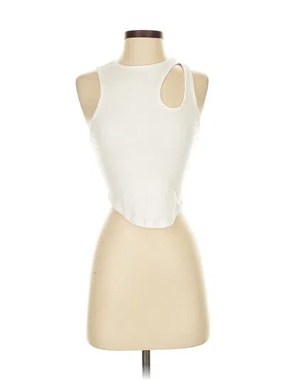 Pre-owned Wild Fable Tank Top Ivory Halter Neckline Tops In White