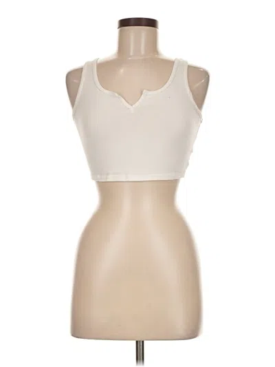 Pre-owned Wild Fable Tank Top Ivory Halter Neckline Tops In White