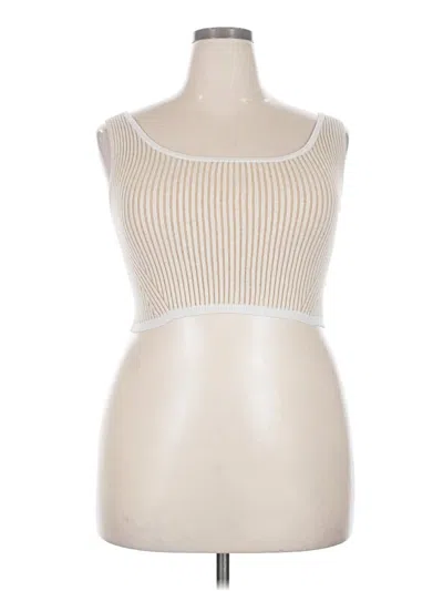 Pre-owned Wild Fable Tank Top Ivory Strapless Neckline Tops