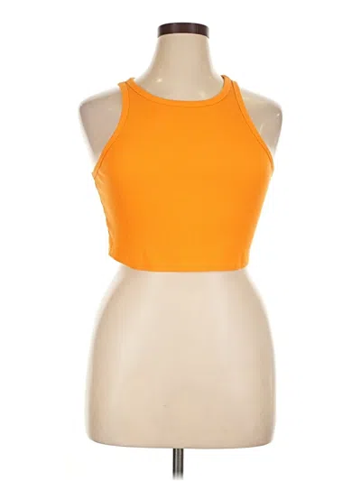 Pre-owned Wild Fable Tank Top Orange Halter Neckline Tops