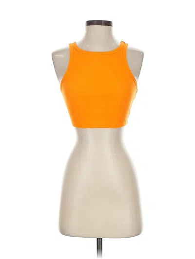 Pre-owned Wild Fable Tank Top Orange Halter Neckline Tops