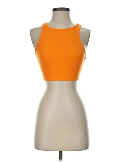 Pre-owned Wild Fable Tank Top Orange Halter Neckline Tops