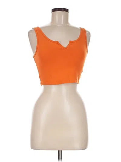 Pre-owned Wild Fable Tank Top Orange Strapless Neckline Tops
