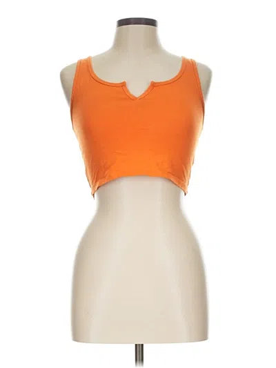 Pre-owned Wild Fable Tank Top Orange Strapless Neckline Tops