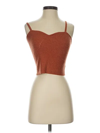 Pre-owned Wild Fable Tank Top Orange Strapless Neckline Tops