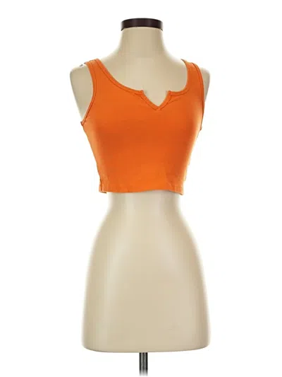 Pre-owned Wild Fable Tank Top Orange Sweetheart Neckline Tops