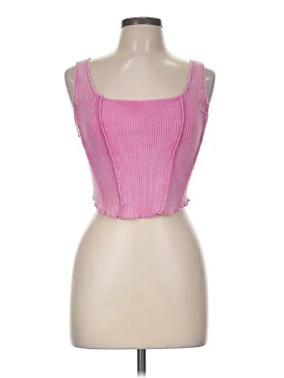 Pre-owned Wild Fable Tank Top Pink Strapless Neckline Tops