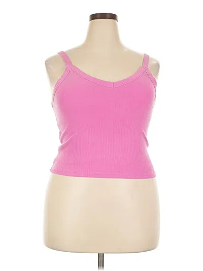 Pre-owned Wild Fable Tank Top Pink Strapless Neckline Tops