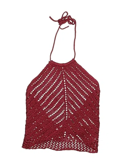 Pre-owned Wild Fable Tank Top Red Halter Neckline Tops