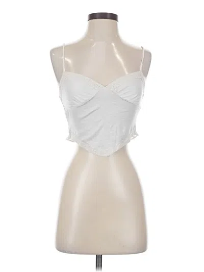 Pre-owned Wild Fable Tank Top Silver Strapless Neckline Tops
